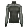 Top manches longues Laine & Soie manches tulle Bosco