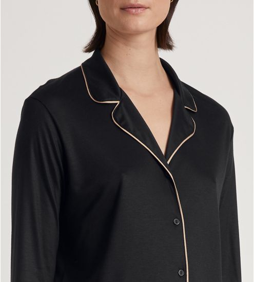 Chemise de nuit unie Moonlight Dreams Noir