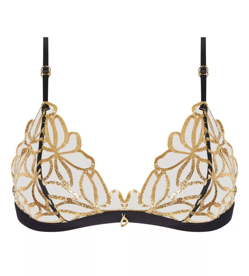 Soutien gorge sans armatures Éclats d'Or Noir Or