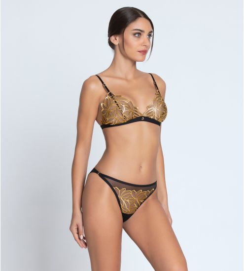 Soutien gorge sans armatures Éclats d'Or Noir Or