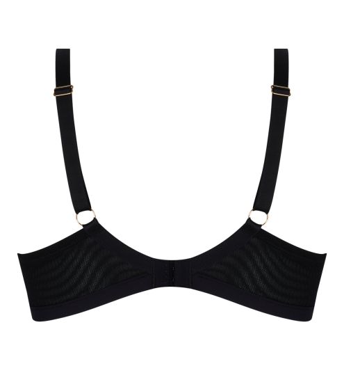 Soutien gorge triangle Glam (bonnets D,E) Éclats d'Or Noir Or