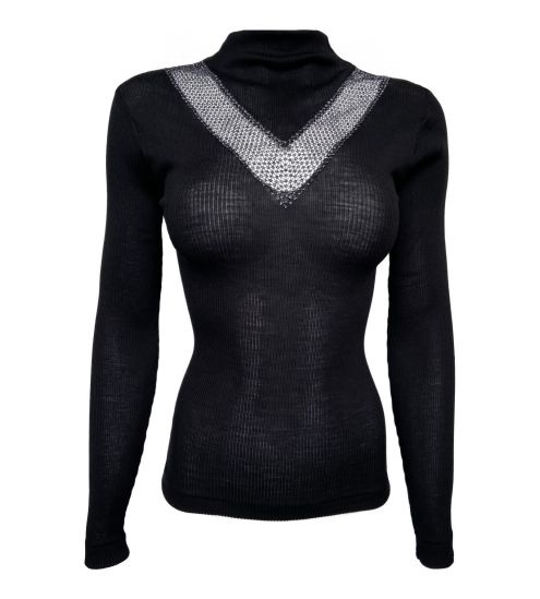 Sweater wool & silk with...