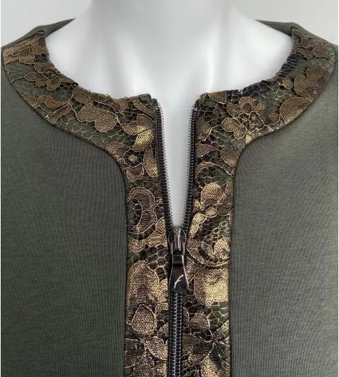 Veste zippée avec dentelle Forest Night