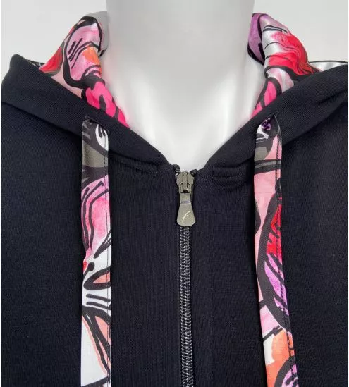 Veste de jogging zippée à capuche Noir