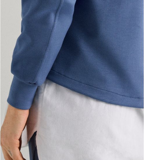 Sweat femme à col rond Bleu