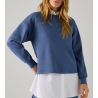 Sweat femme à col rond Bleu