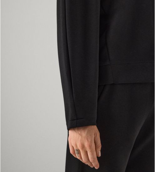 Pull col montant pour femme Noir