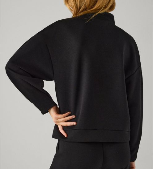 Pull col montant pour femme Noir