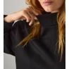 Pull col montant pour femme Noir