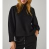 Pull col montant pour femme Noir