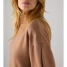 Pull col montant pour femme Marron