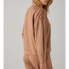 Pull col montant pour femme Marron