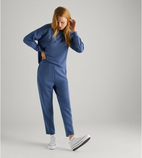 Pantalon à pince bleu
