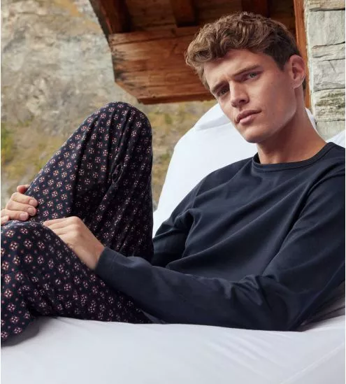Pyjama coupe droite homme Relax Comfy 5 Dark Sapphire Bleu