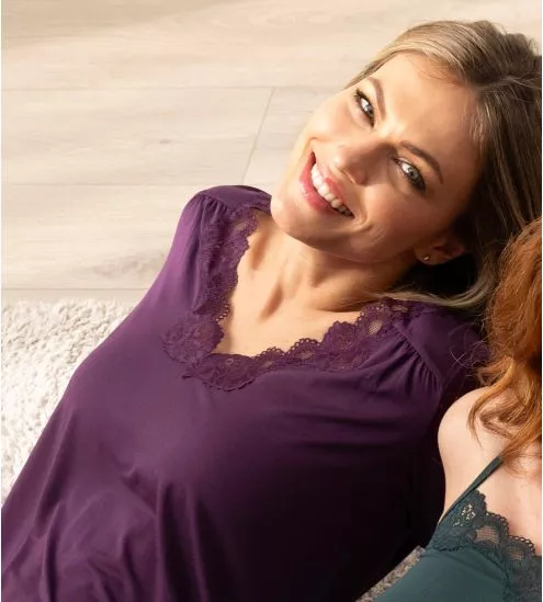 Nuisette manches longues Simply Perfect Prune Magic