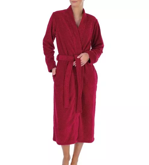 Kimono en pilou femme Bordeaux