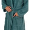 Peignoir éponge à capuche pour homme Bleu Ocean