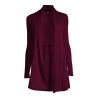 Gilet long Laine & Soie Sangria