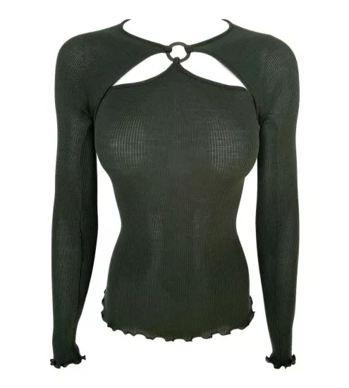 Pull Laine & Soie décolleté anneau Bosco