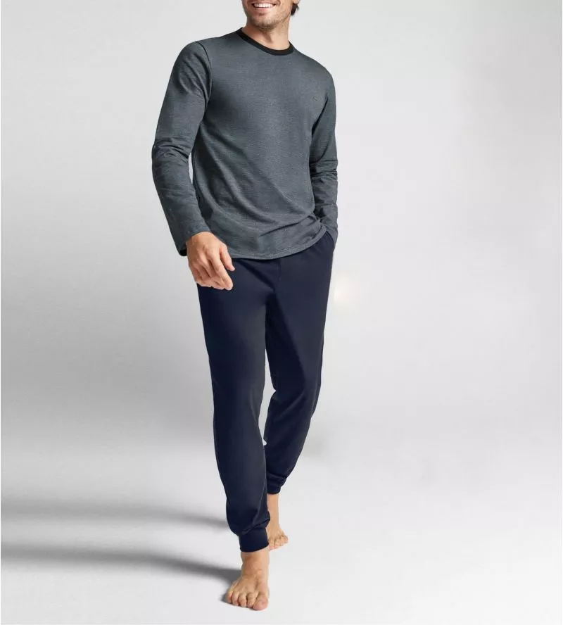 Pyjama homme maille piquée Bleu Marine