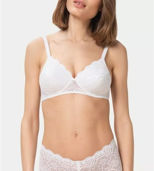 Soutien-gorge sans armatures ampliforme Amourette 300 Blanc