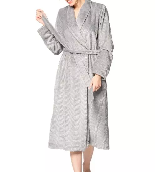 Robe de chambre croisée Gris