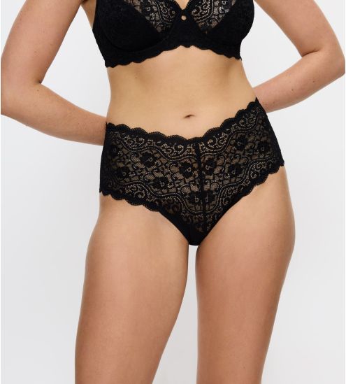 Maxi Slips Black Amourette