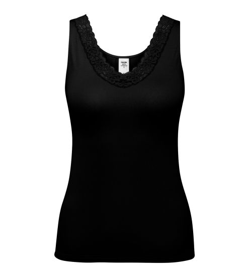 Top à bretelles larges Natural Comfort Lace Noir