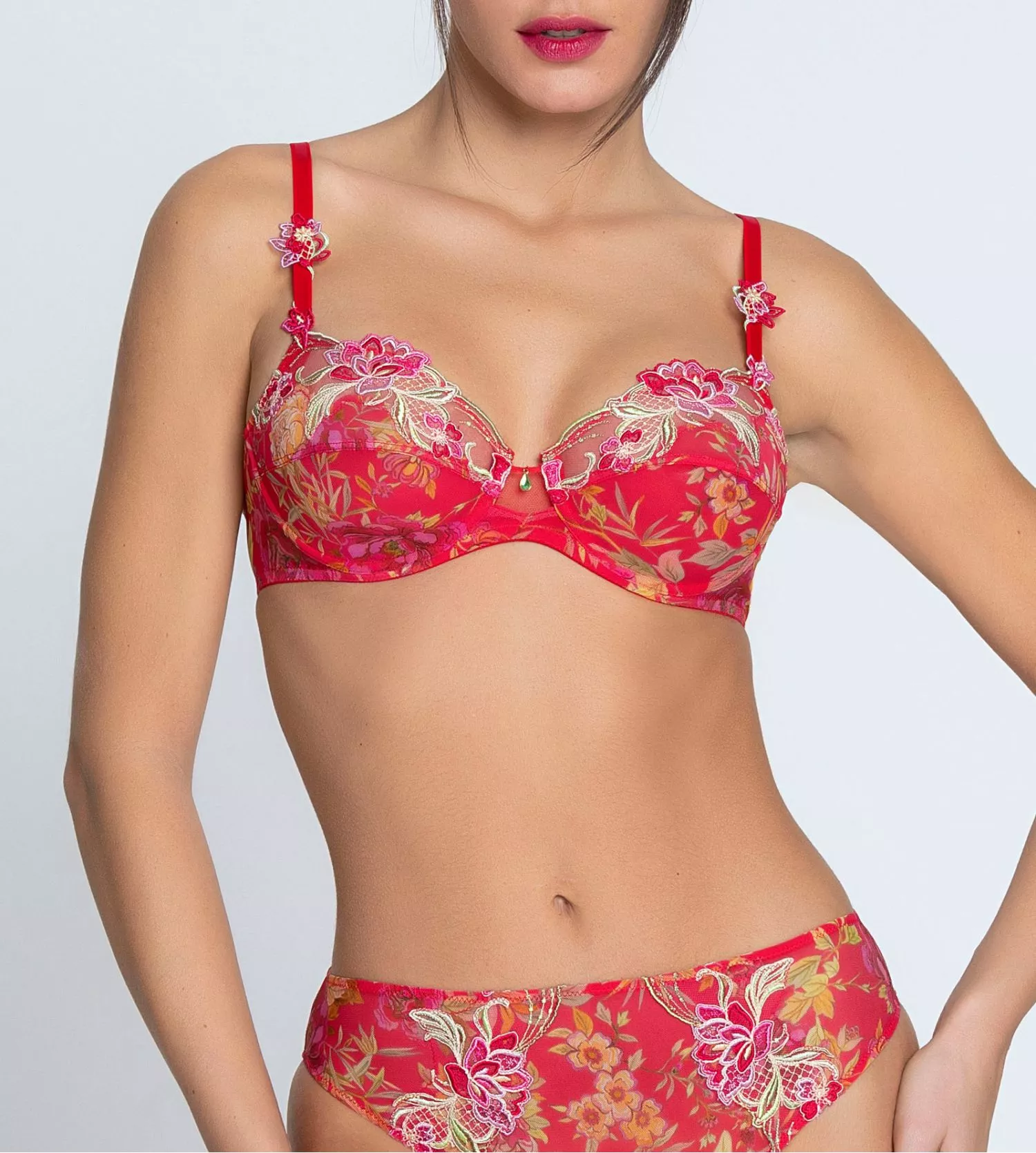 Soutien-gorge Push-up Lise Charmel Rubis Opéra - Taille 85B, Rouge Dentelle, Neuf Avec étiquettes