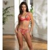 Soutien gorge Glam Forêt Rubis Santal Rouge