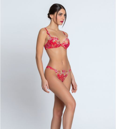 Soutien gorge coques progressives Forêt Rubis Santal Rouge