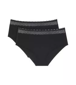 Lot de 2 culottes hautes Feel of Modal Noir