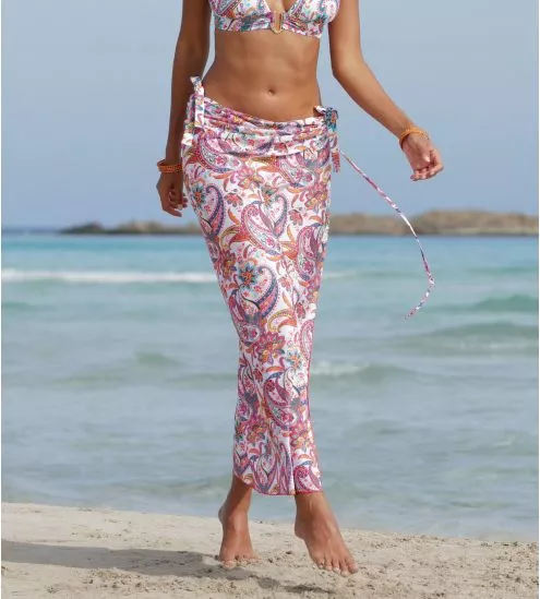 Paréo long La Bayadère Blanc Flashy