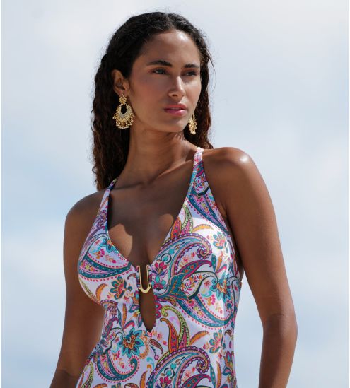 Maillot de bain une pièce La Bayadère Blanc Flashy