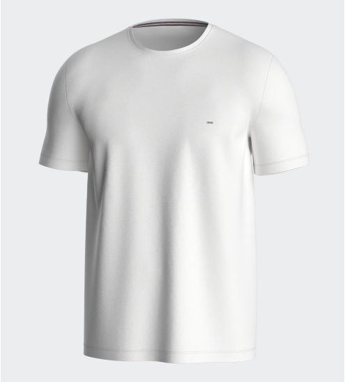 Weißer Rundhals-Mann-T-Shirt