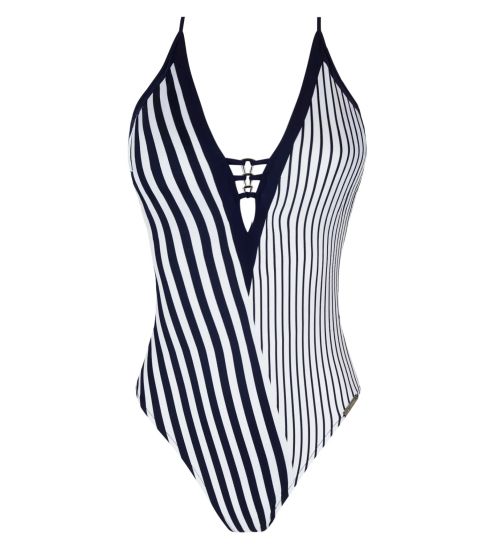 Maillot de bain une pièce Séduction Rayure en ligne Rayure Croisière