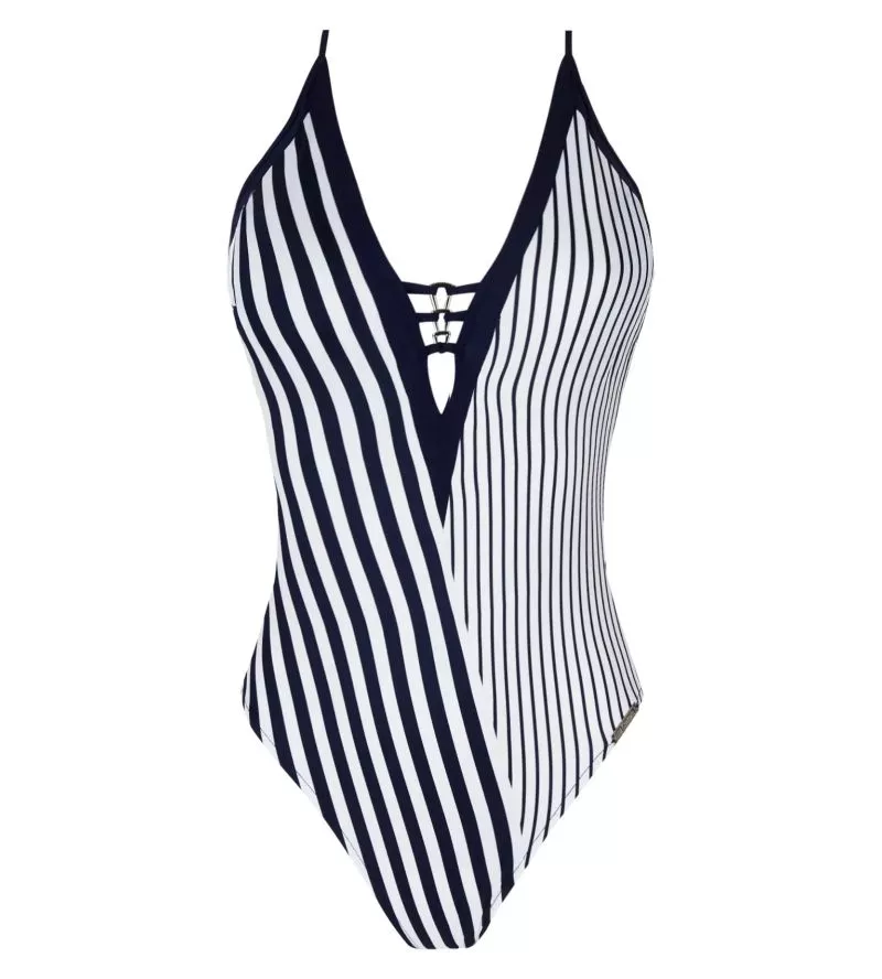 Maillot de bain une pièce Séduction Rayure en ligne Rayure Croisière