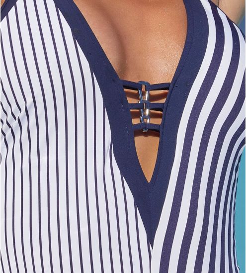 Maillot de bain une pièce Séduction Rayure en ligne Rayure Croisière