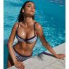 Haut de maillot de bain coques progressives Rayure en ligne Rayure Croisière