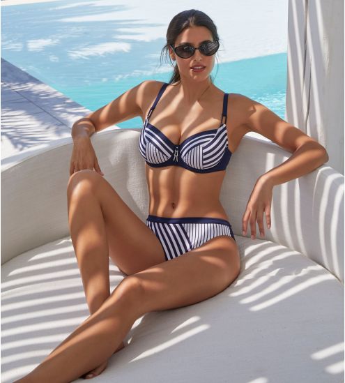 Haut de maillot de bain corbeille Rayure en ligne Rayure Croisière