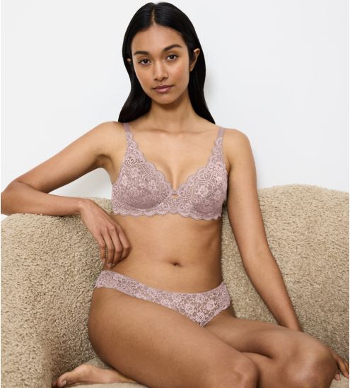 Soutien gorge armatures Amourette Mauve Rose