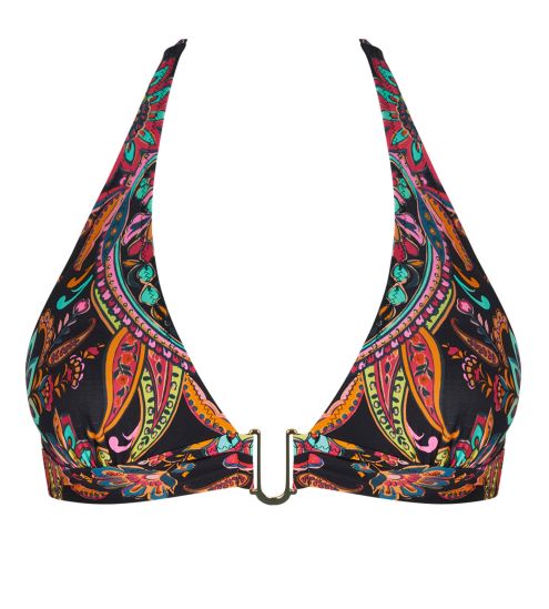 Haut de maillot de bain triangle La Bayadère Noir Flashy