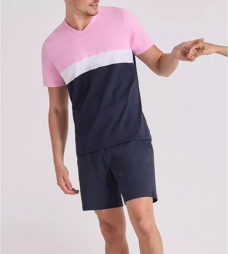 Pyjama court homme Rose