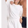 Pyjama court en éponge femme Blanc