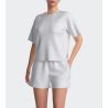 Pyjama court en éponge femme Blanc