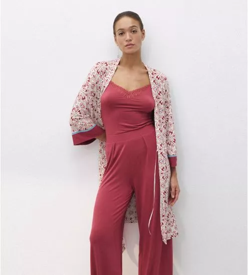 Pantalon large à pinces Aura Spotlight Strawberry Allure