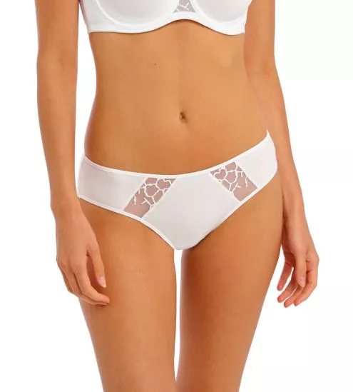Slip brésilien Lisse Blanc