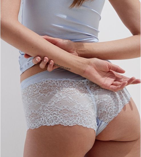 Shorty en dentelle Sensual Secrets New Harmony Blue