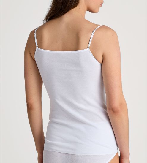 Top à bretelles Cotton Desire Blanc