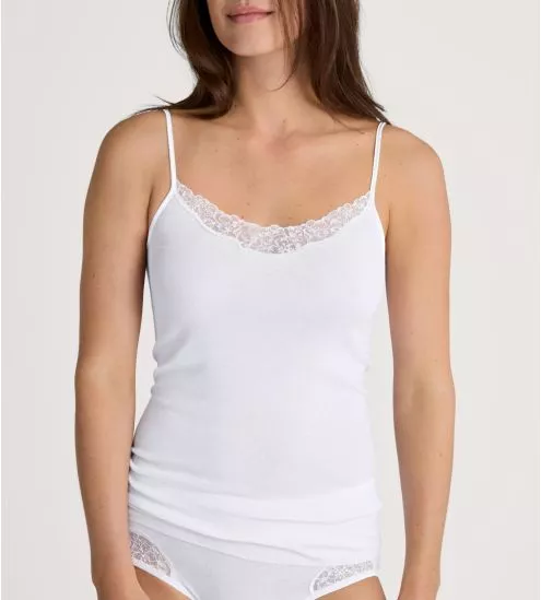 Top à bretelles Cotton Desire Blanc